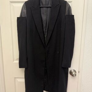 All Saints Women's Black Overcoat